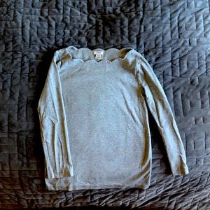 J Crew Scallop Neck 3/4 Sleeve Top